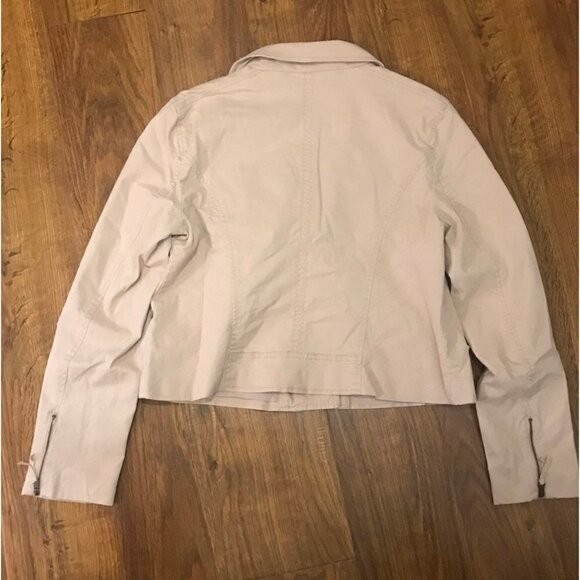 Ann Taylor Loft moto blush colored Jacket - Picture 3 of 3
